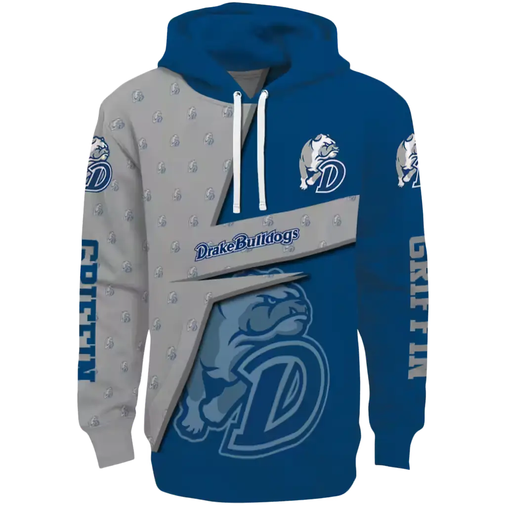 custom drake bulldogs abstract shape blue hoodie best selling custom drake bulldogs abstract shape blue hoodie best selling