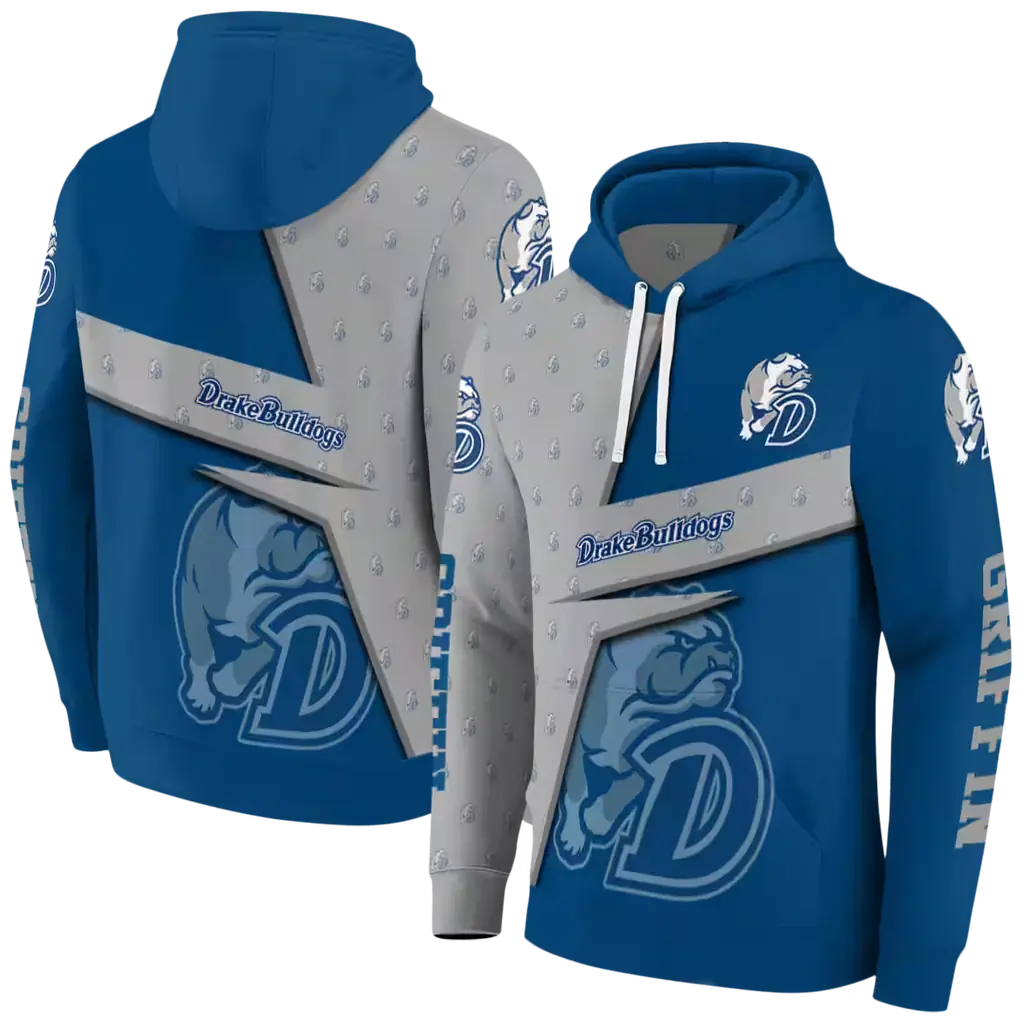 custom drake bulldogs abstract shape blue hoodie fashion forward custom drake bulldogs abstract shape blue hoodie fashion forward