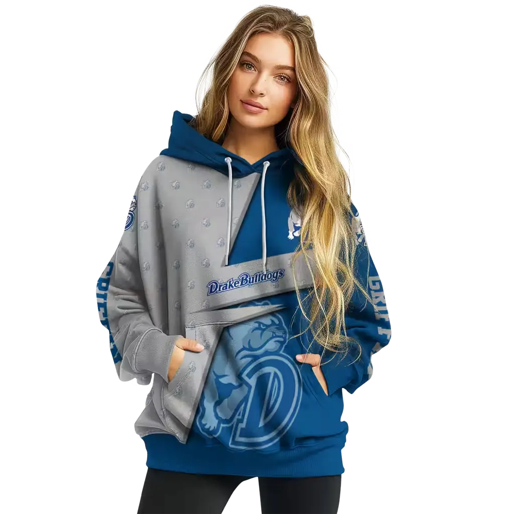 custom drake bulldogs abstract shape blue hoodie high quality custom drake bulldogs abstract shape blue hoodie high quality