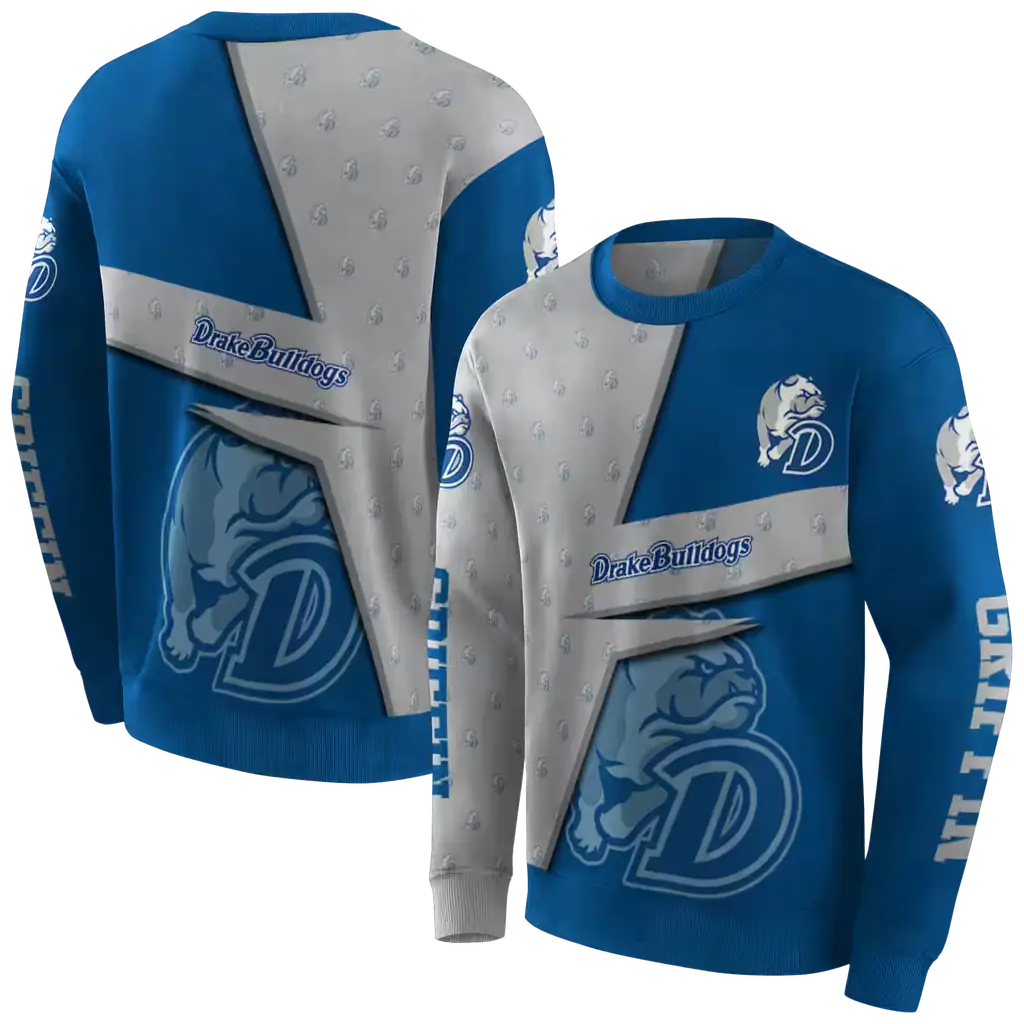 custom drake bulldogs abstract shape blue hoodie premium grade custom drake bulldogs abstract shape blue hoodie premium grade