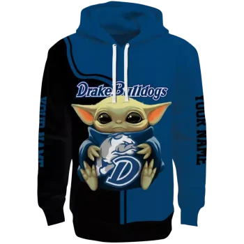 custom drake bulldogs baby yoda blue black hoodie best selling