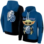 custom drake bulldogs baby yoda blue black hoodie best selling