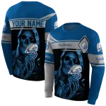 custom drake bulldogs grim reaper blue black hoodie best selling