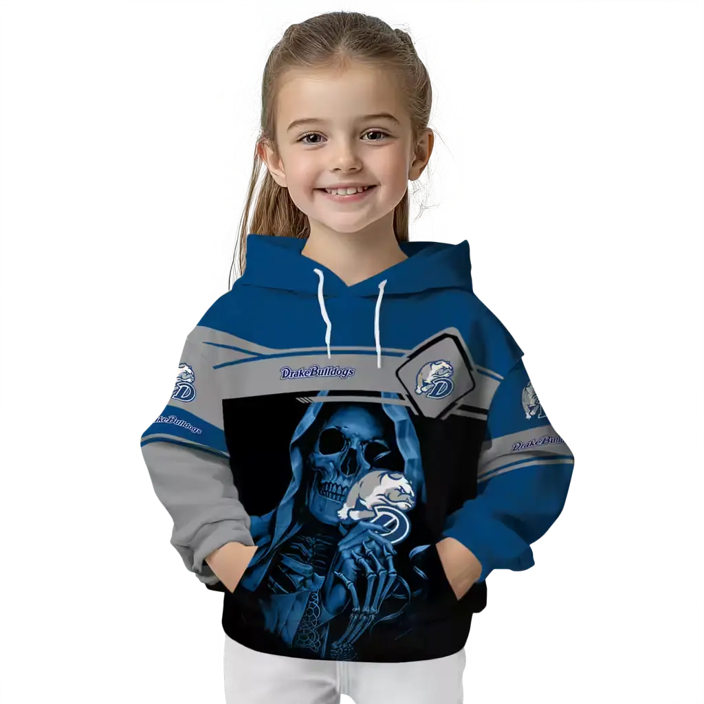 custom drake bulldogs grim reaper blue black hoodie top rated custom drake bulldogs grim reaper blue black hoodie top rated
