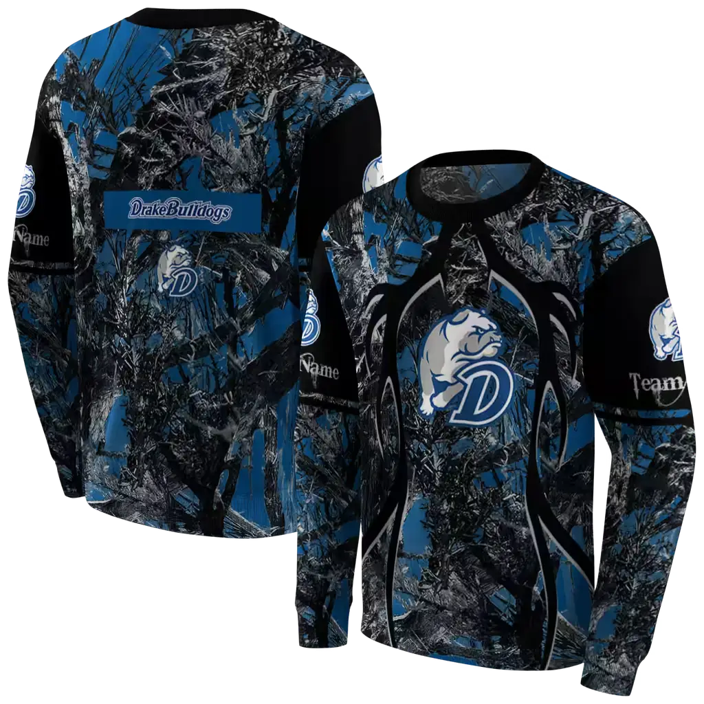 custom drake bulldogs hunting theme blue black hoodie premium grade custom drake bulldogs hunting theme blue black hoodie premium grade