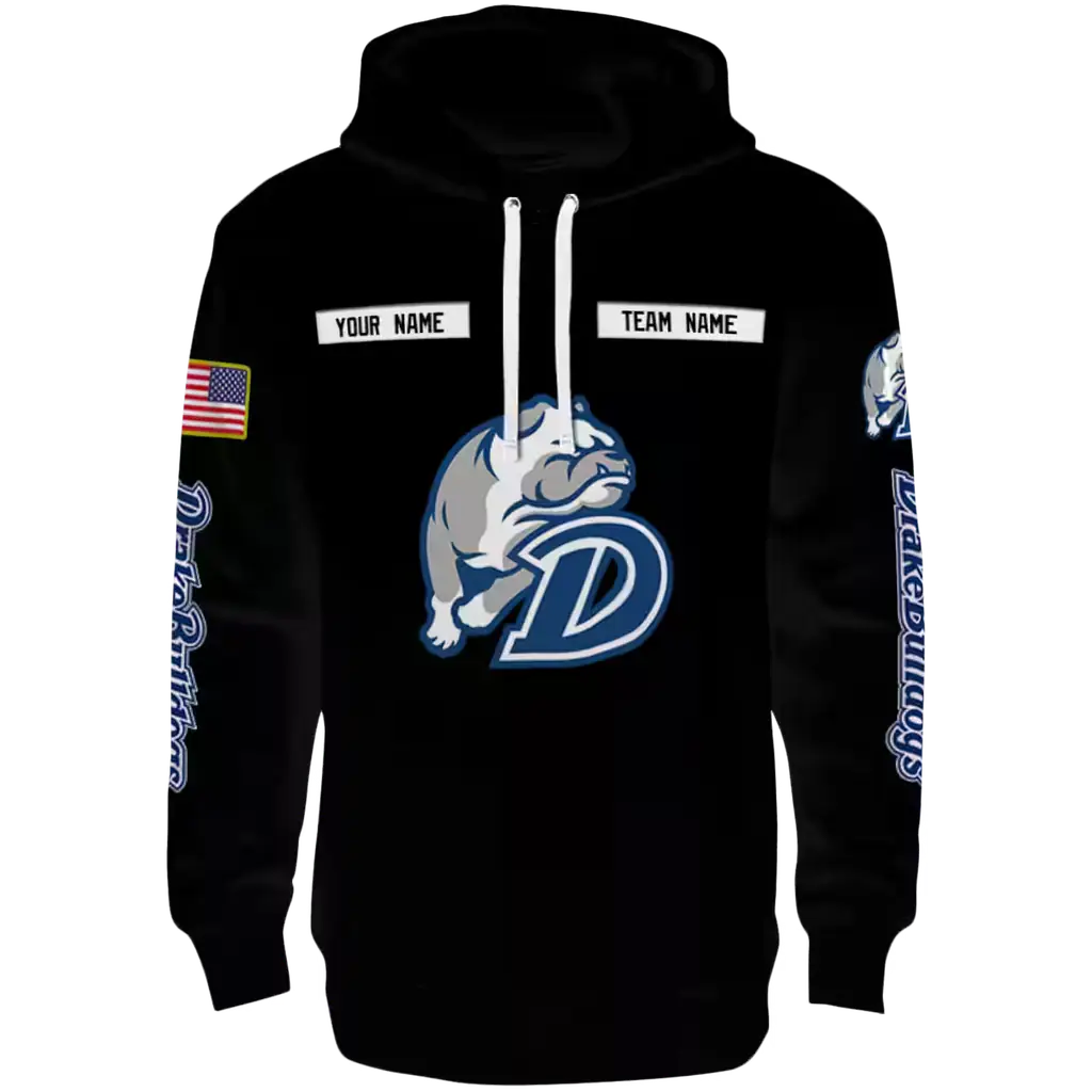 custom drake bulldogs punisher skull black hoodie best selling custom drake bulldogs punisher skull black hoodie best selling