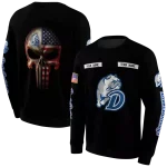 custom drake bulldogs punisher skull black hoodie best selling