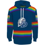 custom drake bulldogs rainbow stripes blue hoodie best selling