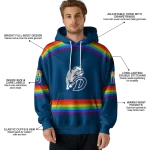 custom drake bulldogs rainbow stripes blue hoodie best selling