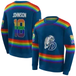 custom drake bulldogs rainbow stripes blue hoodie best selling