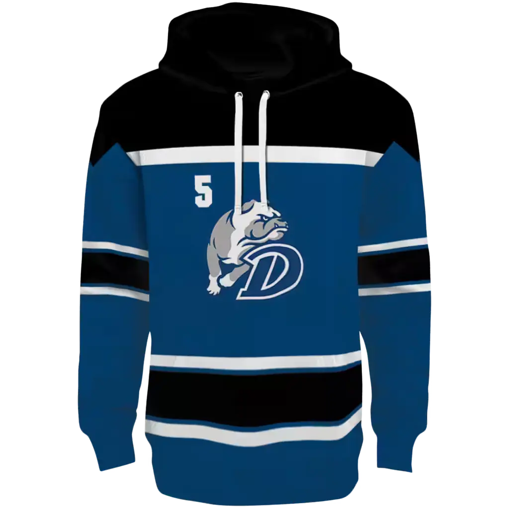 custom drake bulldogs striped pattern blue hoodie best selling custom drake bulldogs striped pattern blue hoodie best selling