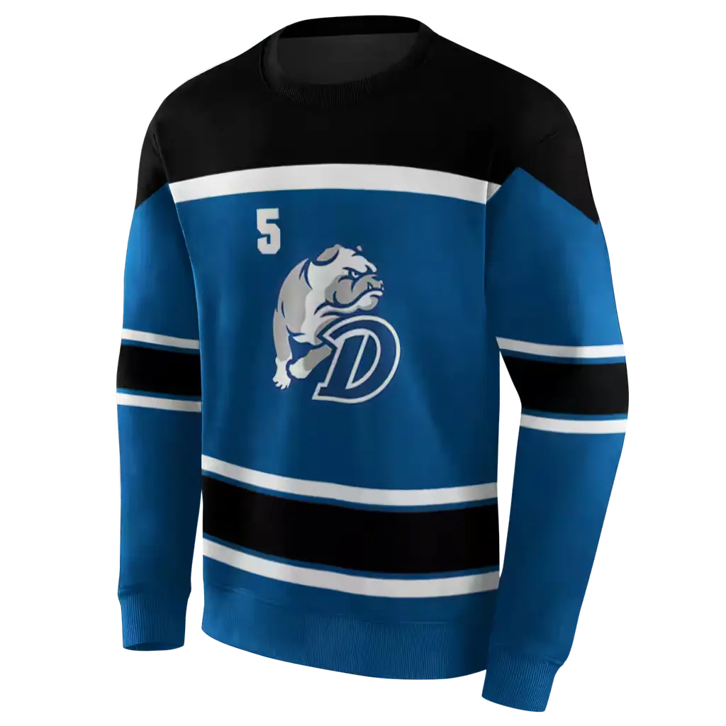 custom drake bulldogs striped pattern blue hoodie new arrival custom drake bulldogs striped pattern blue hoodie new arrival
