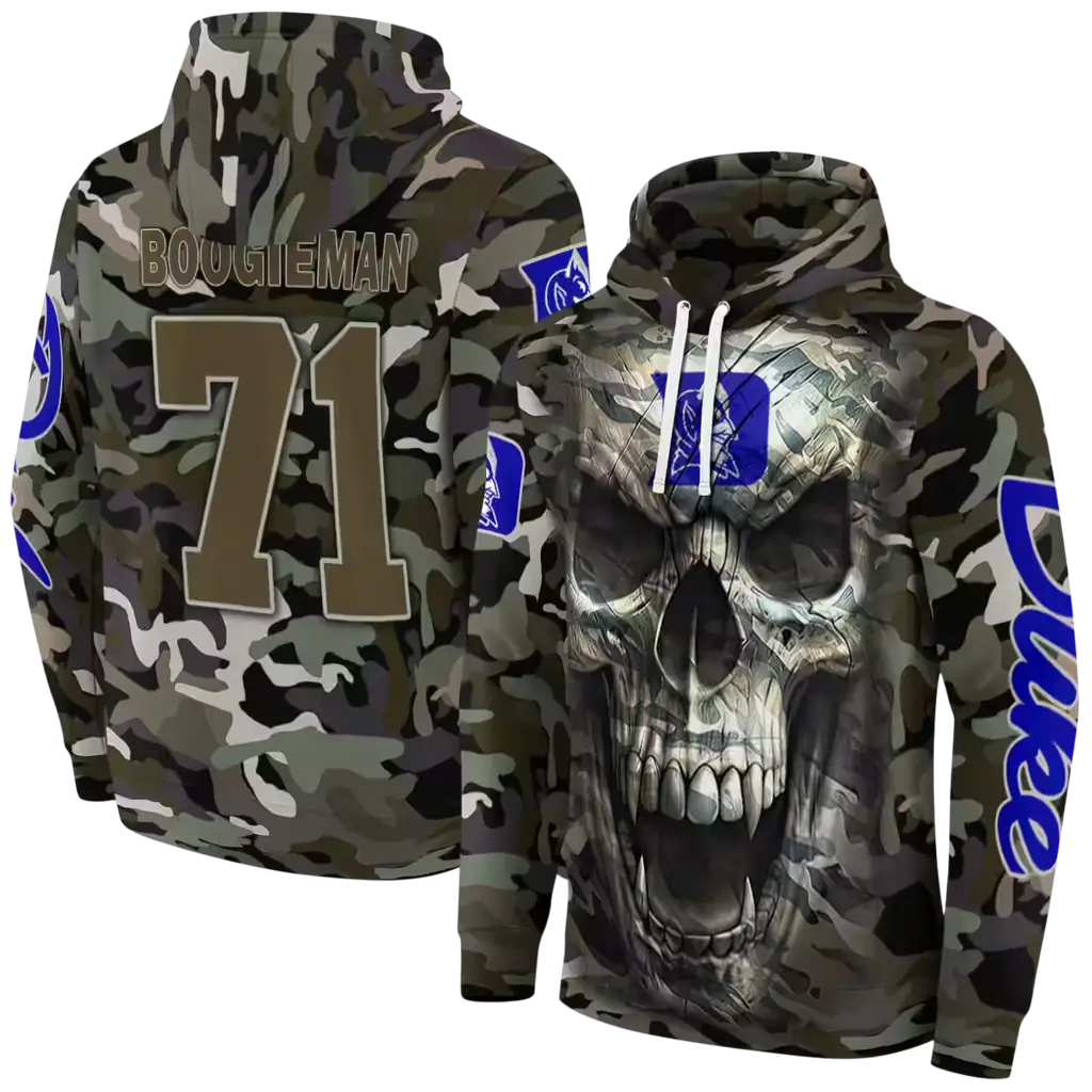 custom duke blue devils camo skull hoodie fashion forward custom duke blue devils camo skull hoodie fashion forward