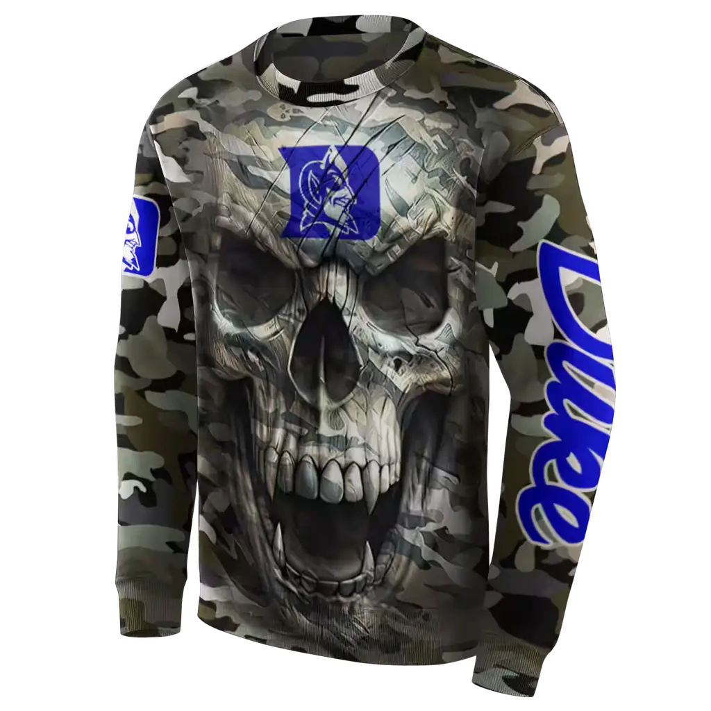 custom duke blue devils camo skull hoodie new arrival custom duke blue devils camo skull hoodie new arrival