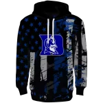 custom duke blue devils distressed flag blue black hoodie best selling