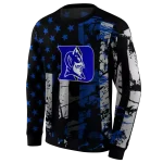custom duke blue devils distressed flag blue black hoodie best selling