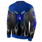 custom duke blue devils flame design blue hoodie best selling