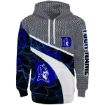 custom duke blue devils hexagonal mesh blue black gray hoodie best selling