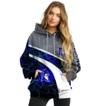 custom duke blue devils hexagonal mesh blue black gray hoodie best selling