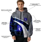 custom duke blue devils hexagonal mesh blue black gray hoodie best selling