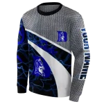 custom duke blue devils hexagonal mesh blue black gray hoodie best selling