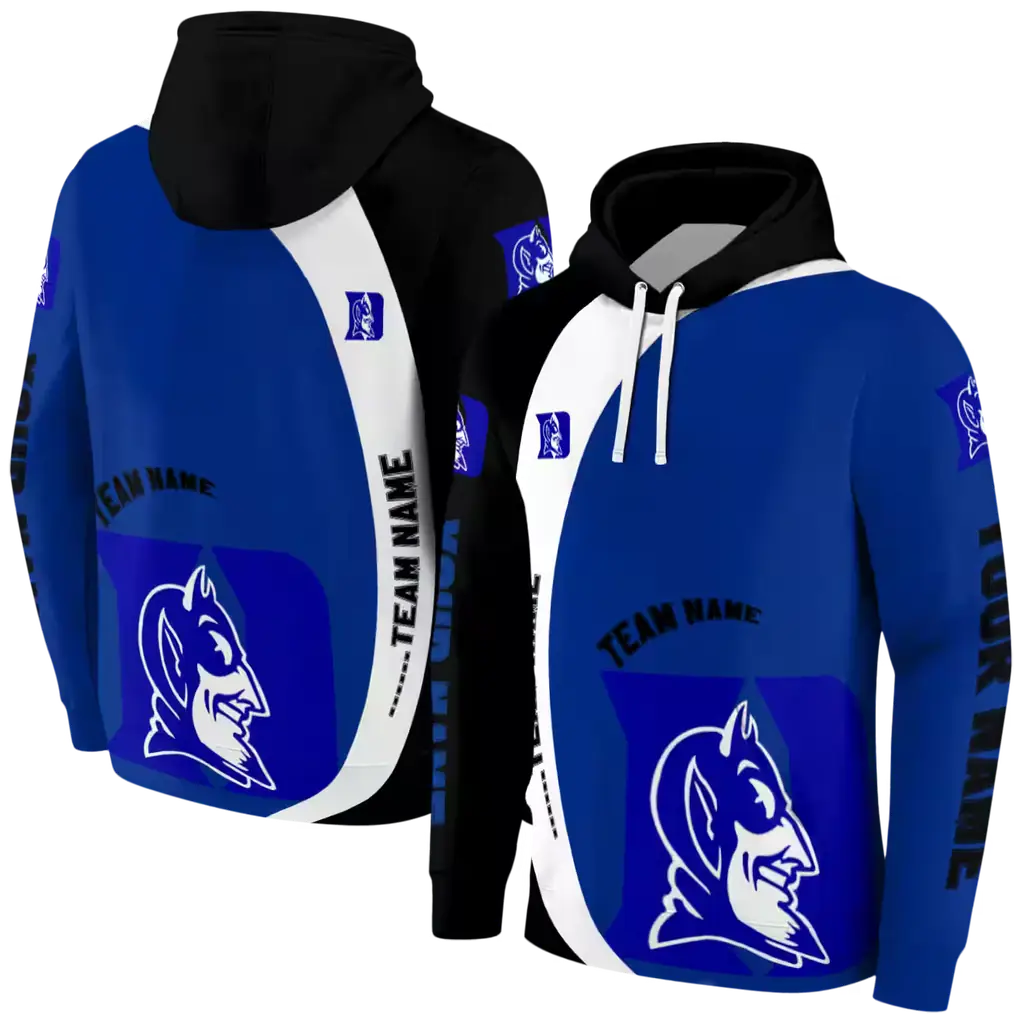 custom duke blue devils minimalist design blue black hoodie fashion forward custom duke blue devils minimalist design blue black hoodie fashion forward