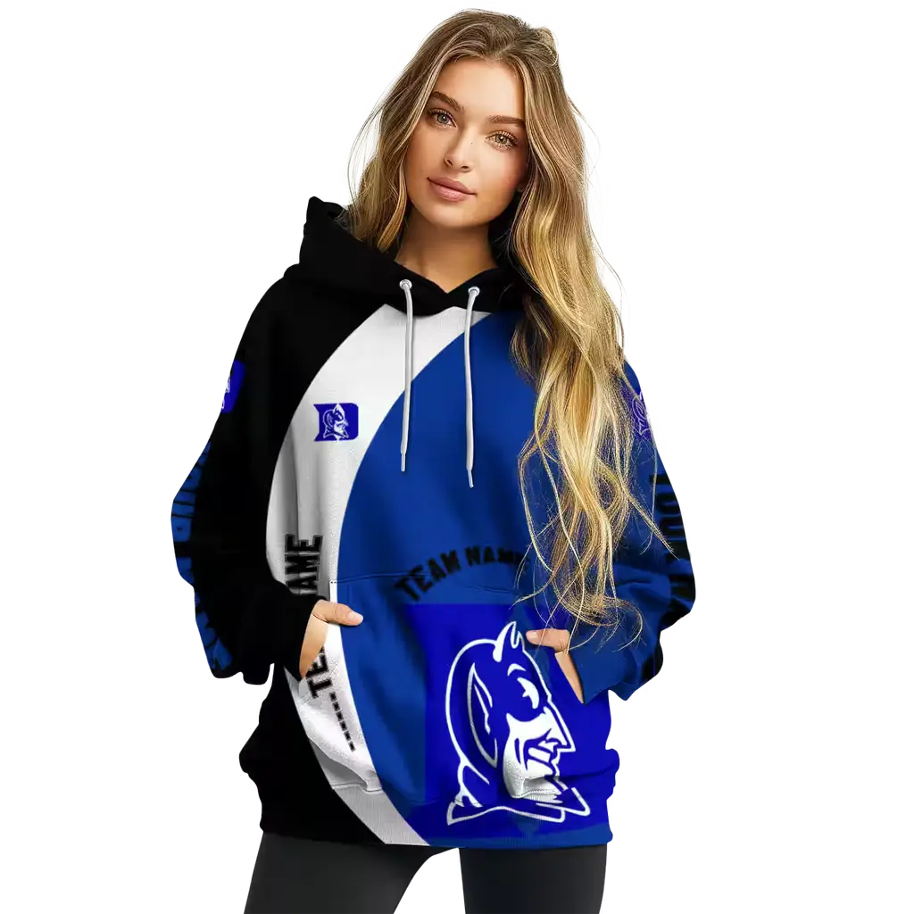 custom duke blue devils minimalist design blue black hoodie high quality custom duke blue devils minimalist design blue black hoodie high quality