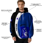 custom duke blue devils minimalist design blue black hoodie best selling