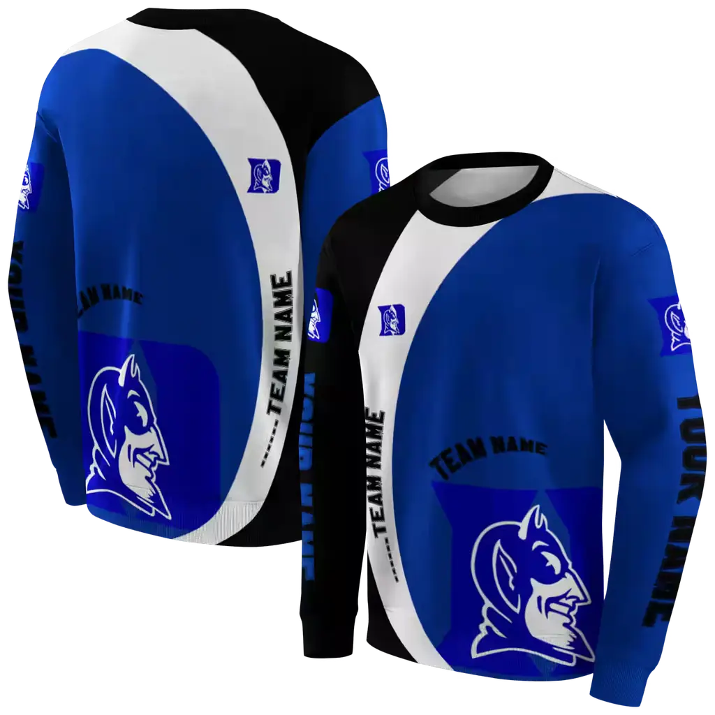 custom duke blue devils minimalist design blue black hoodie premium grade custom duke blue devils minimalist design blue black hoodie premium grade