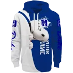 custom duke blue devils peeking snoopy blue hoodie best selling