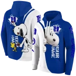 custom duke blue devils peeking snoopy blue hoodie best selling