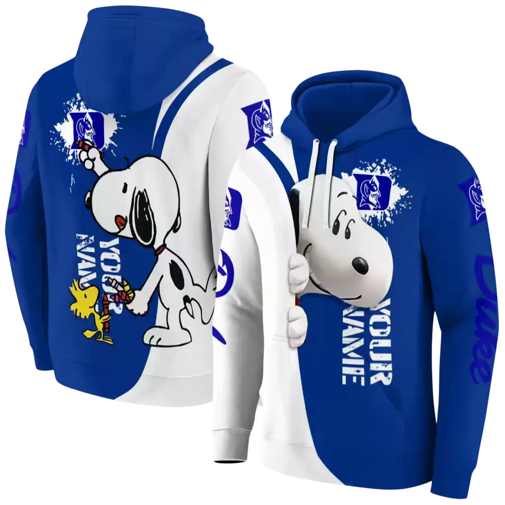 custom duke blue devils peeking snoopy blue hoodie fashion forward custom duke blue devils peeking snoopy blue hoodie fashion forward