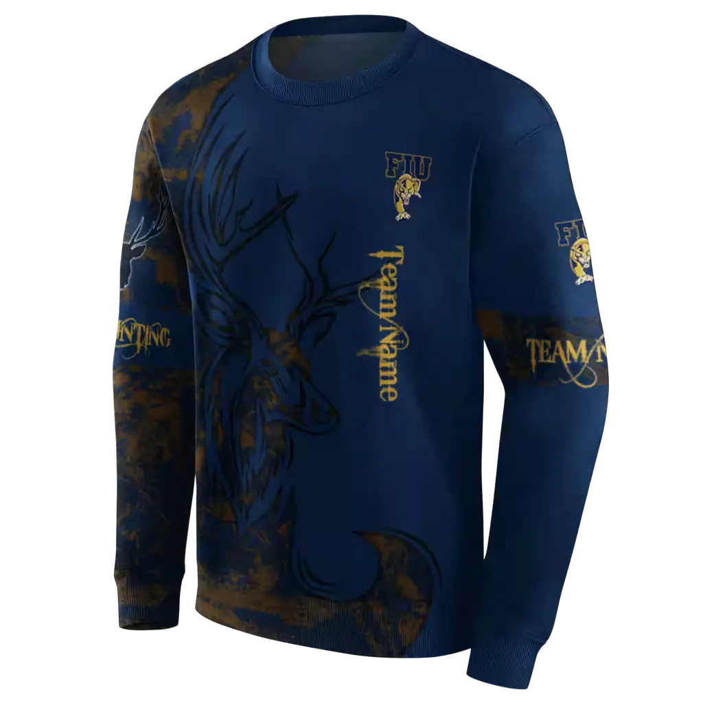custom fiu panthers deer silhouette blue hoodie new arrival custom fiu panthers deer silhouette blue hoodie new arrival