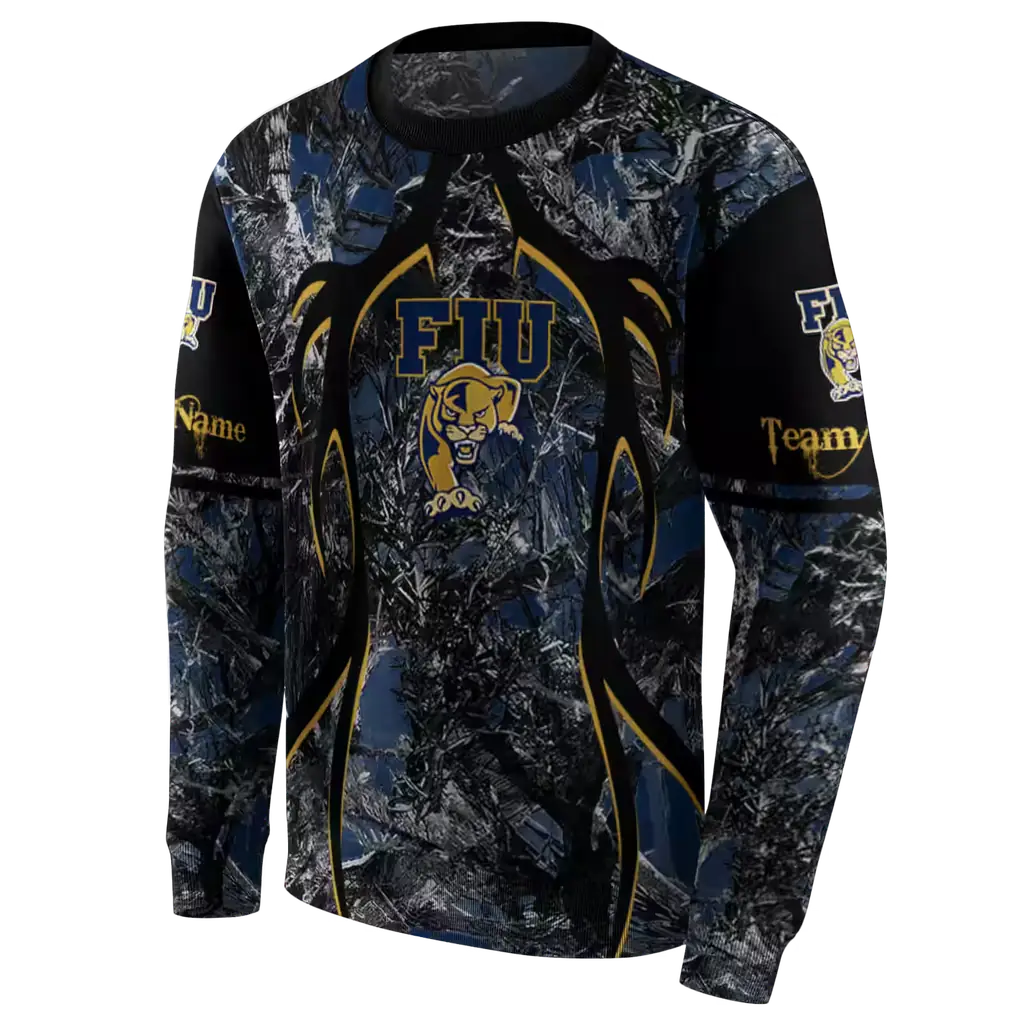 custom fiu panthers hunting theme blue black hoodie new arrival custom fiu panthers hunting theme blue black hoodie new arrival