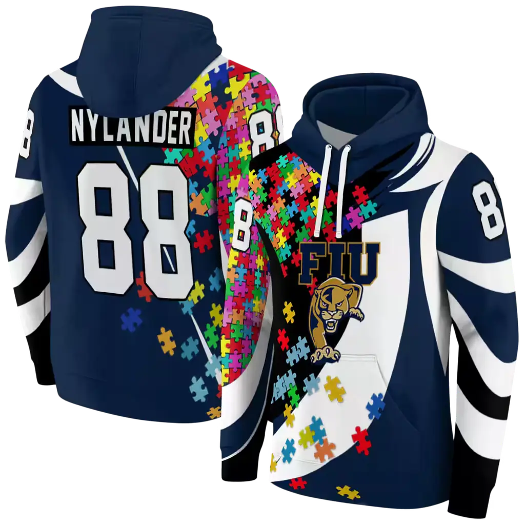 custom fiu panthers puzzle pieces blue hoodie fashion forward custom fiu panthers puzzle pieces blue hoodie fashion forward