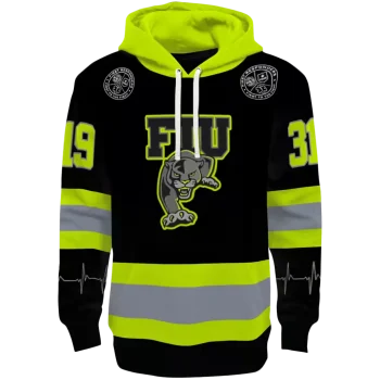 custom fiu panthers safety motif black neon green hoodie best selling