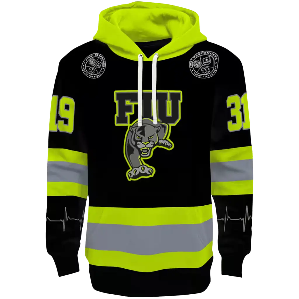 custom fiu panthers safety motif black neon green hoodie best selling custom fiu panthers safety motif black neon green hoodie best selling