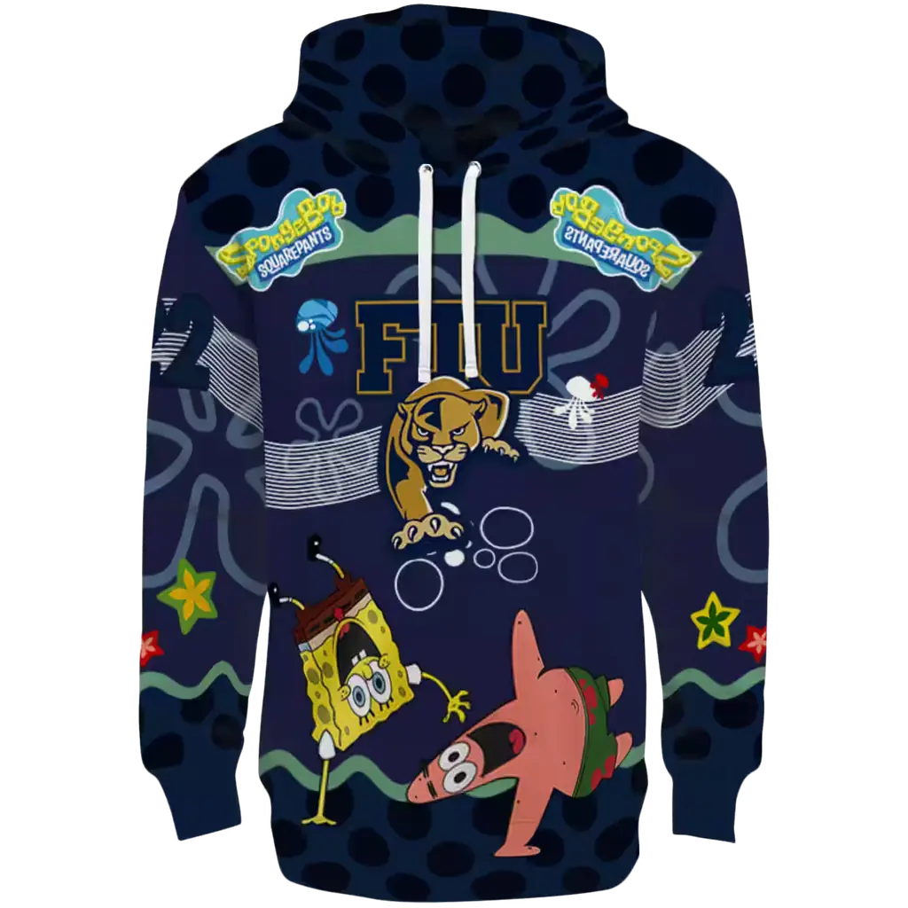 custom fiu panthers spongebob patrick star blue navy hoodie best selling custom fiu panthers spongebob patrick star blue navy hoodie best selling