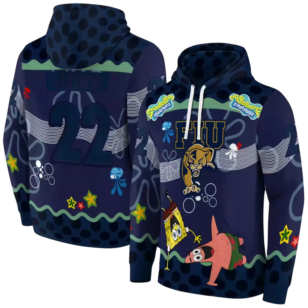 custom fiu panthers spongebob patrick star blue navy hoodie fashion forward custom fiu panthers spongebob patrick star blue navy hoodie fashion forward