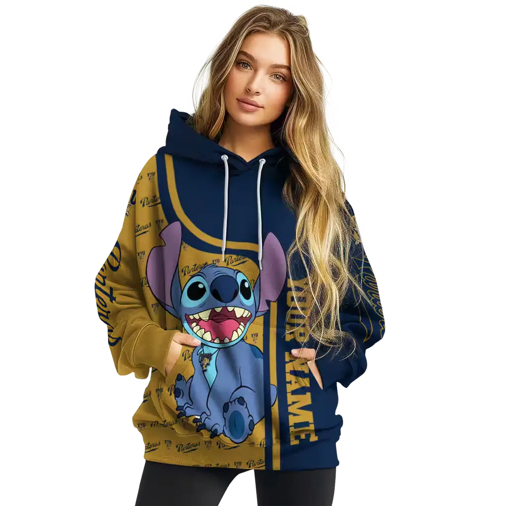 custom fiu panthers stitch blue hoodie high quality custom fiu panthers stitch blue hoodie high quality
