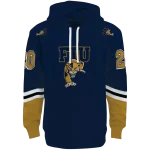 custom fiu panthers striped sleeves blue hoodie best selling