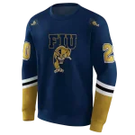 custom fiu panthers striped sleeves blue hoodie best selling