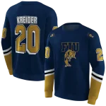 custom fiu panthers striped sleeves blue hoodie best selling