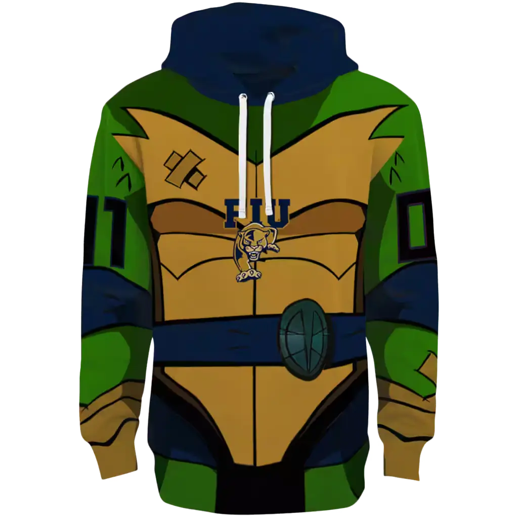 custom fiu panthers superhero armor blue green hoodie best selling custom fiu panthers superhero armor blue green hoodie best selling