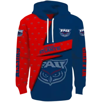 custom florida atlantic owls abstract shape blue hoodie best selling