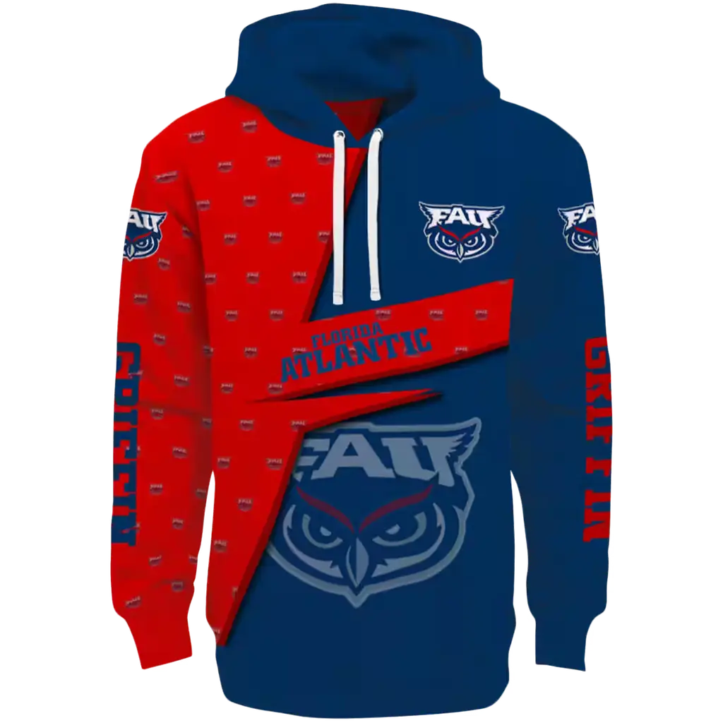 custom florida atlantic owls abstract shape blue hoodie best selling custom florida atlantic owls abstract shape blue hoodie best selling