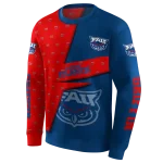 custom florida atlantic owls abstract shape blue hoodie best selling