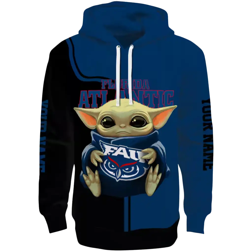 custom florida atlantic owls baby yoda blue black hoodie best selling custom florida atlantic owls baby yoda blue black hoodie best selling