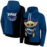 custom florida atlantic owls baby yoda blue black hoodie best selling
