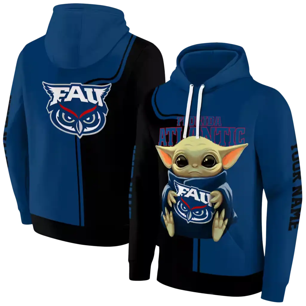 custom florida atlantic owls baby yoda blue black hoodie fashion forward custom florida atlantic owls baby yoda blue black hoodie fashion forward